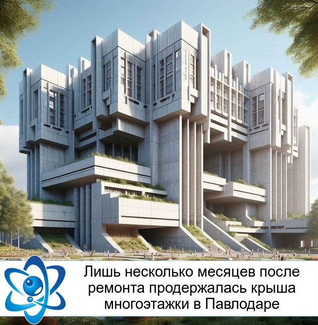 Лишь несколько месяцев после ремонта продержалась крыша многоэтажки в Павлодаре